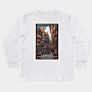 Lisieux France Vintage Poster 1930 Kids Long Sleeve T-Shirt